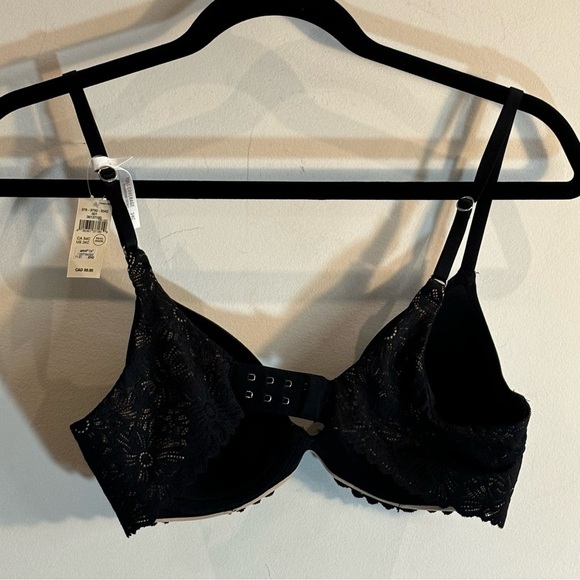 AERIE Sz 34C Bra Padded Lace Trim Underwire Full Coverage Adjustable NEW - Picture 4 of 11